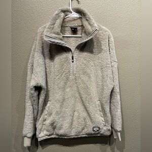 Spyder 🕷️ SkiWear Cloud Fleece Cream Sherpa Quarter-Zip Sweater Lg